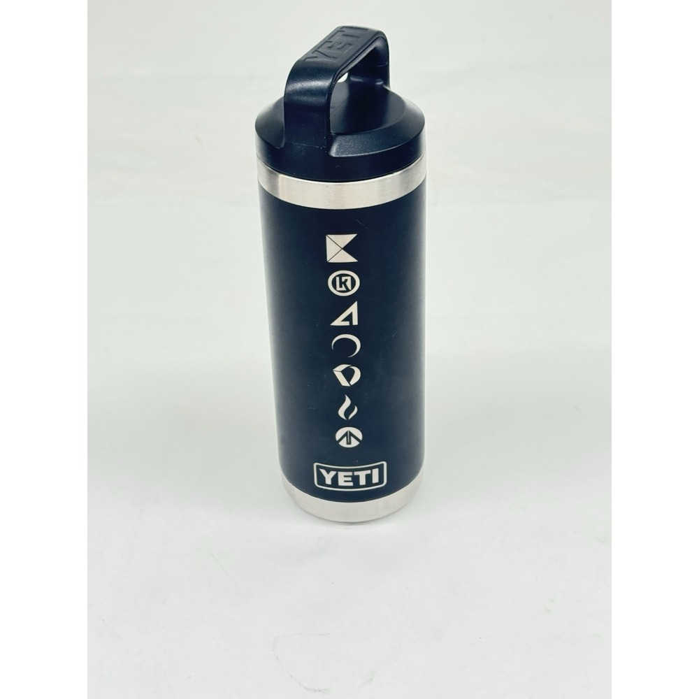 YETI Rambler 18 oz Bottle Stainless Steel Chug Cap Black Color